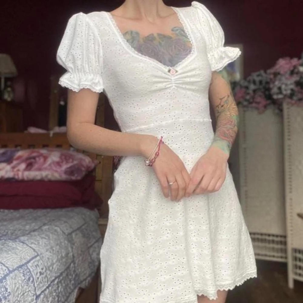 Coquette Eyelet Dress by Amakesclothingleeds